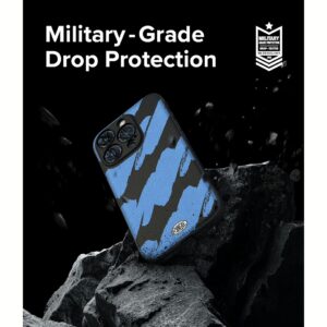 Ringke รุ่น Onyx Design - เคส iPhone 15 Pro - ลาย Blue Brush 21 Ringke รุ่น Onyx Design - เคส iPhone 15 Pro - ลาย Blue Brush