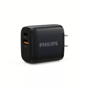 หัวชาร์จ Philips รุ่น PD25W Charger Adapter Dual Port - สี Black 3 หัวชาร์จ Philips รุ่น PD25W Charger Adapter Dual Port - สี Black
