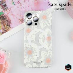 Kate Spade รุ่น Protective Case with MagSafe - เคส iPhone 15 Pro Max - สี Hollyhock Cream