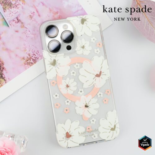 Kate Spade รุ่น Protective Case with MagSafe - เคส iPhone 15 Pro Max - สี Classic Peony - Image 10