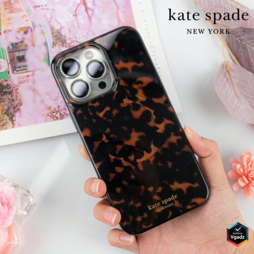 Kate Spade รุ่น Protective Case with MagSafe - เคส iPhone 15 Pro - สี Transparent Tortoise - Image 12