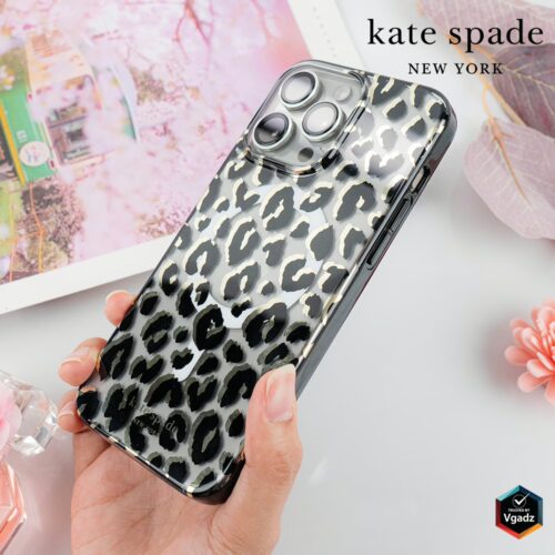 Kate Spade รุ่น Protective Case with MagSafe - เคส iPhone 15 Pro Max - สี City Leopard Black - Image 10