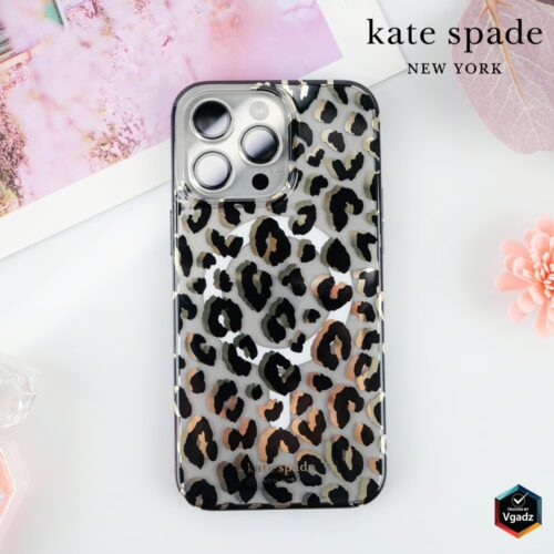 Kate Spade รุ่น Protective Case with MagSafe - เคส iPhone 15 Pro Max - สี City Leopard Black - Image 12