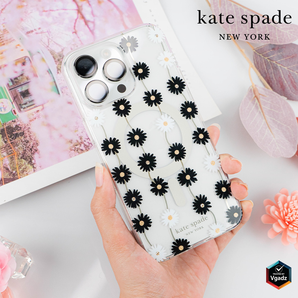 Kate Spade รุ่น Protective Case with MagSafe - เคส iPhone 15 Pro Max - สี Daisy Chain