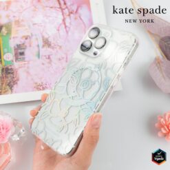 Kate Spade รุ่น Protective Case with MagSafe - เคส iPhone 15 Pro - สี Modern Floral Silver