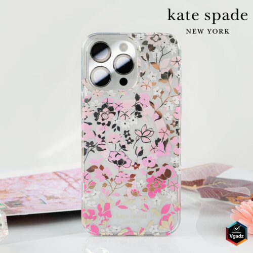 Kate Spade รุ่น Protective Case with MagSafe - เคส iPhone 15 Pro Max - สี Flowerbed Pink Ombre - Image 9