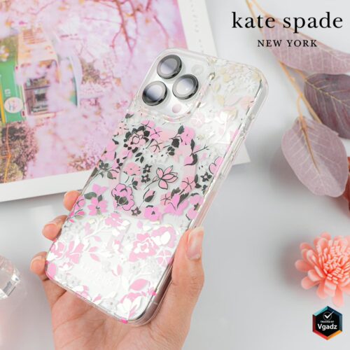 Kate Spade รุ่น Protective Case with MagSafe - เคส iPhone 15 Pro Max - สี Flowerbed Pink Ombre - Image 11