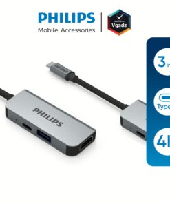 อุปกรณ์เชื่อมต่อ Philips รุ่น 3 in 1 Hub C to HDMI - สี Silver