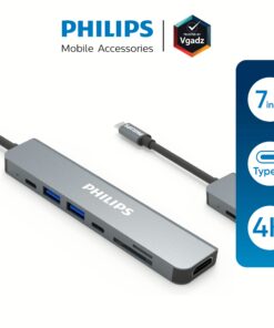 อุปกรณ์เชื่อมต่อ Philips รุ่น 7 in 1 Hub C to HDMI - สี Silver