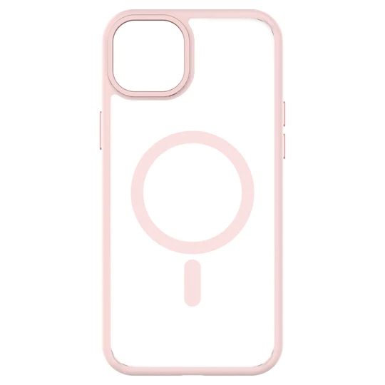 QDOS รุ่น Hybrid Soft with Snap (MagSafe) - เคส iPhone 15 Plus - สี Light Pink