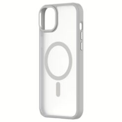 QDOS รุ่น Hybrid Soft with Snap (MagSafe) - เคส iPhone 15 Plus - สี White Grey