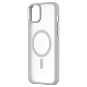 QDOS รุ่น Hybrid Soft with Snap (MagSafe) - เคส iPhone 15 Plus - สี White Grey