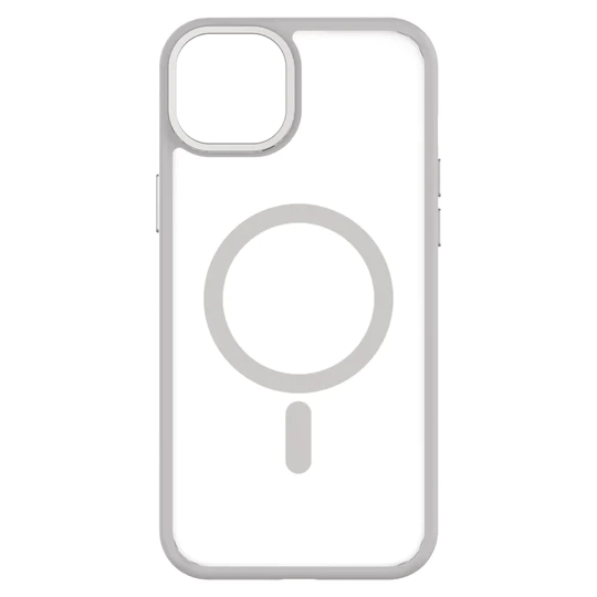 QDOS รุ่น Hybrid Soft with Snap (MagSafe) - เคส iPhone 15 Plus - สี White Grey