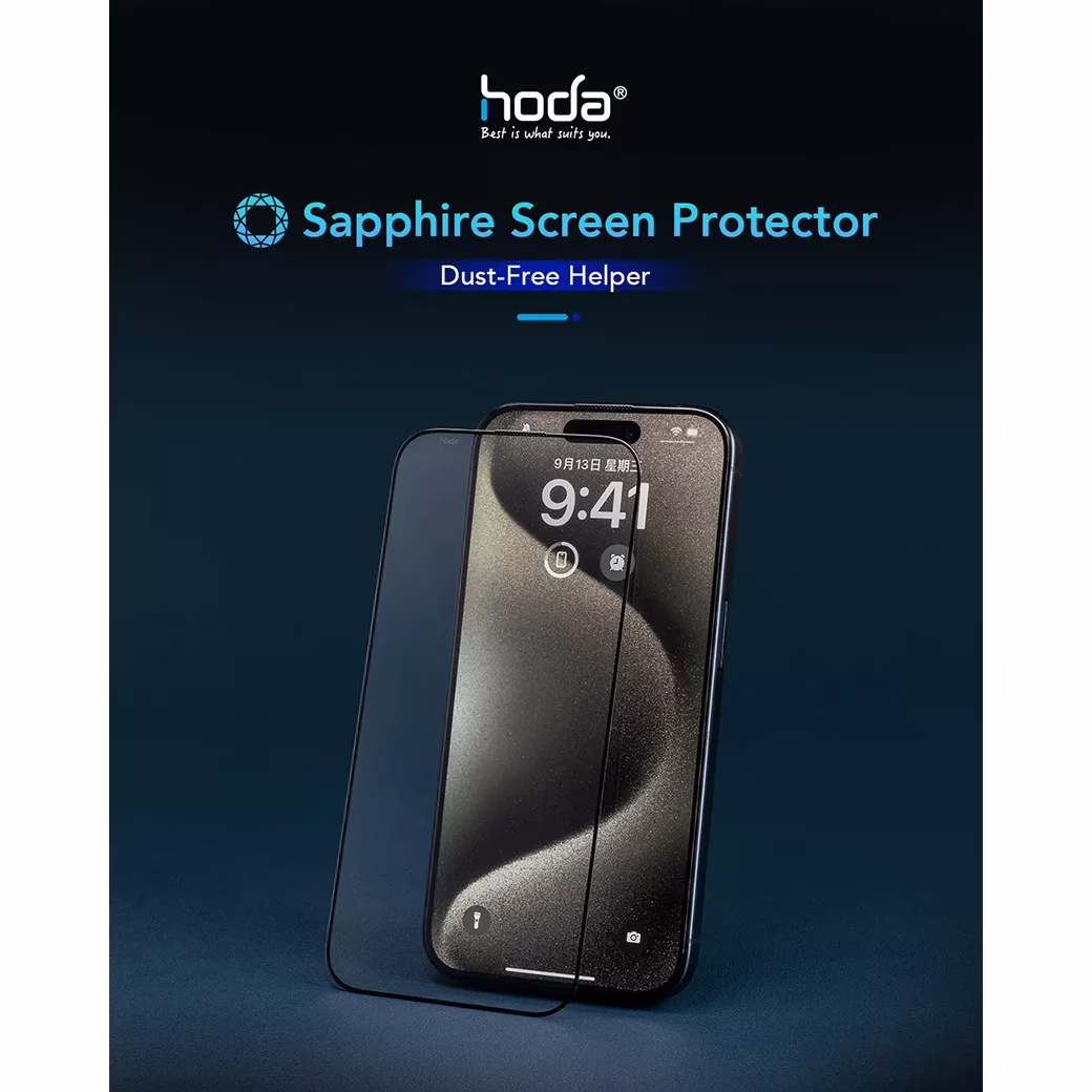 Hoda รุ่น Sapphire Screen Protector - ฟิล์มกระจก iPhone 15 Pro