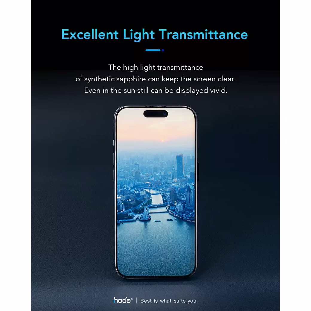 Hoda รุ่น Sapphire Screen Protector - ฟิล์มกระจก iPhone 15 Pro