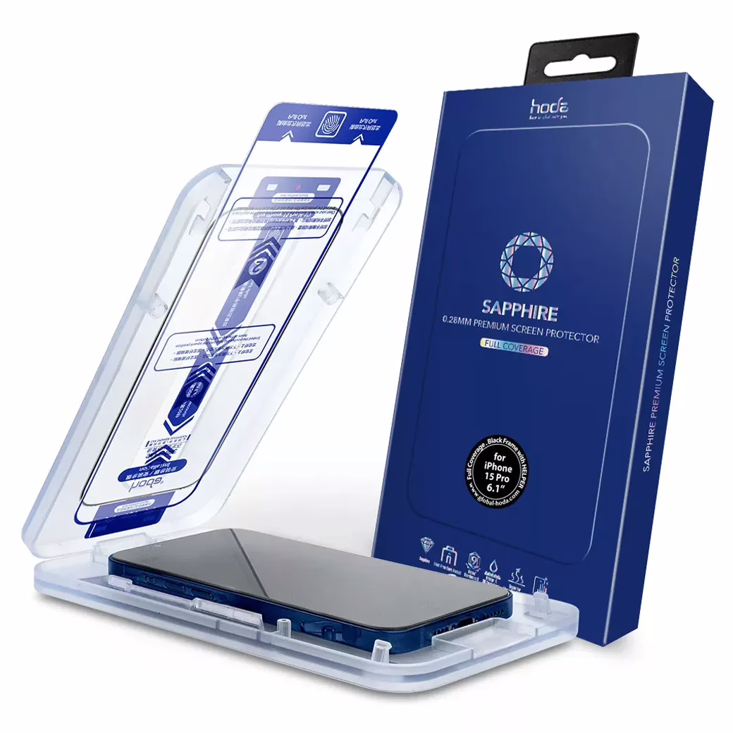 Hoda รุ่น Sapphire Screen Protector - ฟิล์มกระจก iPhone 15 Pro