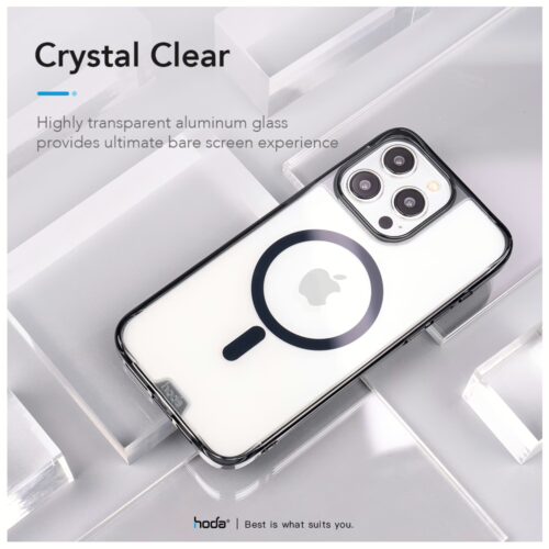 Hoda รุ่น Crystal Pro with MagSafe - เคส iPhone 15 Pro - สี Clear Black - Image 3