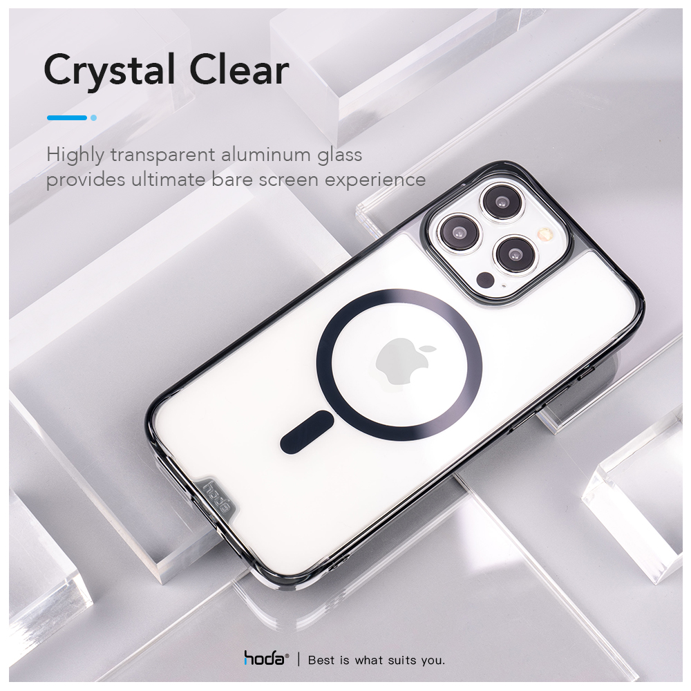 Hoda รุ่น Crystal Pro with MagSafe - เคส iPhone 15 Pro - สี Clear