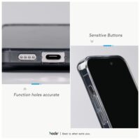 Hoda รุ่น Crystal Pro with MagSafe - เคส iPhone 15 Pro - สี Clear Black