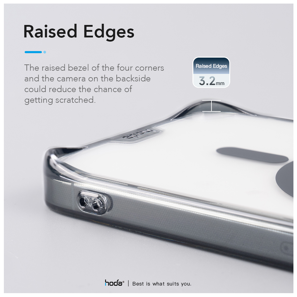 Hoda รุ่น Crystal Pro with MagSafe - เคส iPhone 15 Pro - สี Clear