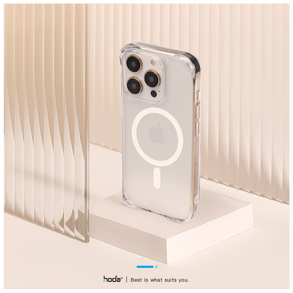 Hoda รุ่น Crystal Pro with MagSafe - เคส iPhone 15 Pro Max - สี Clear