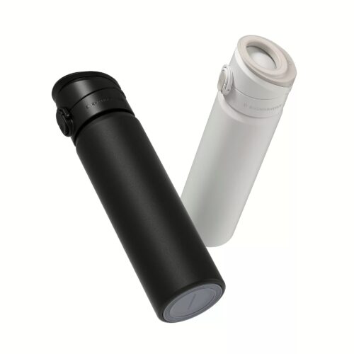 กระบอกน้ำพร้อมที่วางโทรศัพท์รองรับ MagSafe Rhinoshield รุ่น AquaStand Stainless Steel - สี Classic Black (แบบไม่มีหลอด) - Image 2