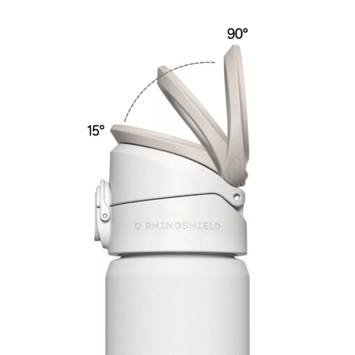 กระบอกพร้อมที่วางโทรศัพท์รองรับ MagSafe Rhinoshield รุ่น AquaStand Stainless Steel - สี Classic White (แบบมีหลอด) - Image 4