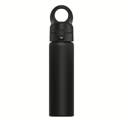 กระบอกน้ำพร้อมที่วางโทรศัพท์รองรับ MagSafe Rhinoshield รุ่น AquaStand Stainless Steel - สี Classic Black (แบบไม่มีหลอด)