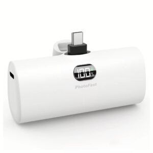 Photofast รุ่น Lighting Power PD หัวชาร์จ Type-C - พาวเวอร์แบงค์ ความจุ 5,000mAh - สี White