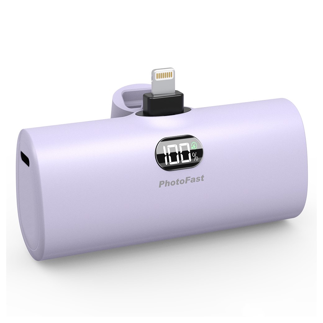 Photofast รุ่น Lighting Power PD หัวชาร์จ Lightning - พาวเวอร์แบงค์ ความจุ 5,000mAh - สี Purple 6 Photofast รุ่น Lighting Power PD หัวชาร์จ Lightning - พาวเวอร์แบงค์ ความจุ 5,000mAh - สี Purple