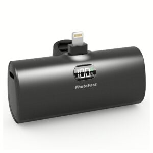 Photofast รุ่น Lighting Power PD หัวชาร์จ Lightning - พาวเวอร์แบงค์ ความจุ 5,000mAh - สี Black