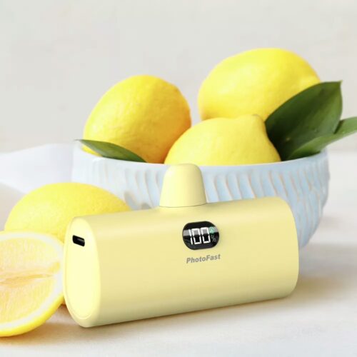 Photofast รุ่น Lighting Power PD หัวชาร์จ Lightning - พาวเวอร์แบงค์ ความจุ 5,000mAh - สี Vanilla Milk - Image 2