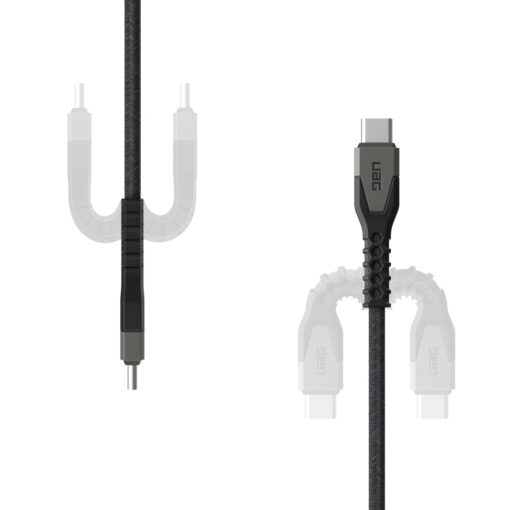 สายชาร์จ UAG รุ่น Rugged Kevlar USB C-to-USB C Cable ความยาว 1.5 เมตร - สี Black/Gray