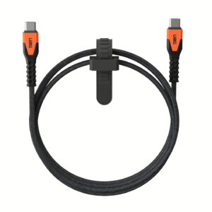 สายชาร์จ UAG รุ่น Rugged Kevlar USB C-to-USB C Cable ความยาว 1.5 เมตร - สี Black/Orange