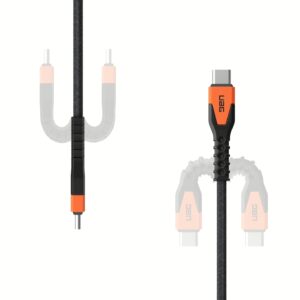สายชาร์จ UAG รุ่น Rugged Kevlar USB C-to-USB C Cable ความยาว 1.5 เมตร - สี Black/Orange