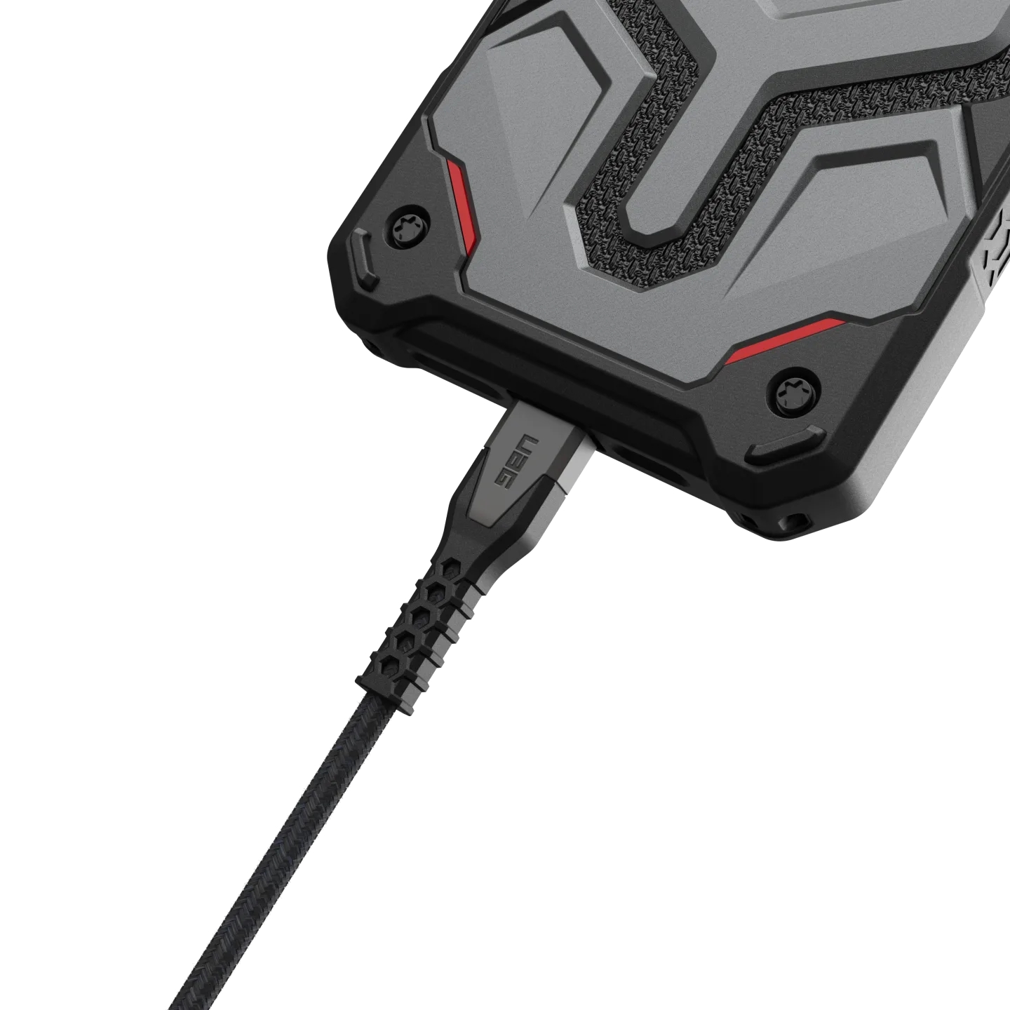 สายชาร์จ UAG รุ่น Rugged Kevlar USB C-to-Lightning Cable ความยาว 1.5 เมตร - สี Black/Gray