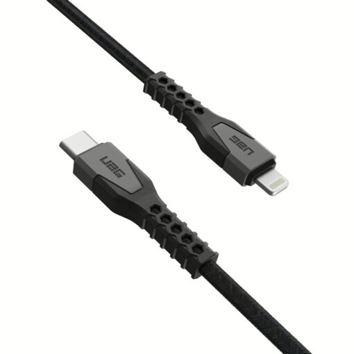 สายชาร์จ UAG รุ่น Rugged Kevlar USB C-to-Lightning Cable ความยาว 1.5 เมตร - สี Black/Gray - Image 4