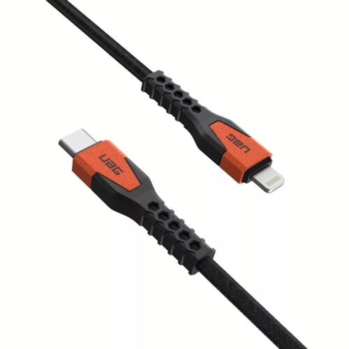 สายชาร์จ UAG รุ่น Rugged Kevlar USB C-to-Lightning Cable ความยาว 1.5 เมตร - สี Black/Orange - Image 4