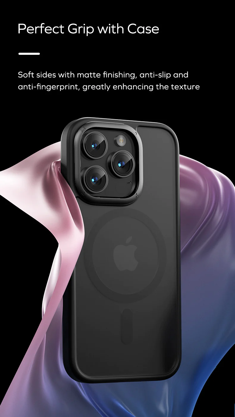 Momax รุ่น Hybrid Magnetic Protective Case (Play) - เคส iPhone 15 Pro Max - สี Black