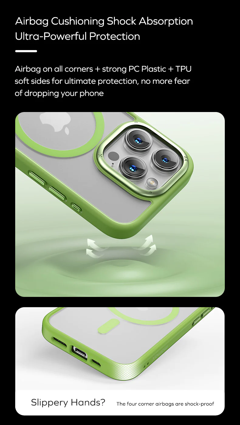 Momax รุ่น Hybrid Magnetic Protective Case (Play) - เคส iPhone 15 Pro - สี Blue