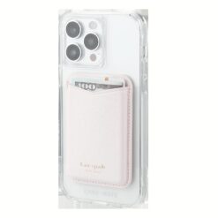 Kate Spade New York รุ่น Magnetic Card Holder - ที่เก็บบัตรติดหลังมือถือ - ลาย Pale Dogwood