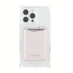 Kate Spade New York รุ่น Magnetic Card Holder - ที่เก็บบัตรติดหลังมือถือ - ลาย Pale Dogwood