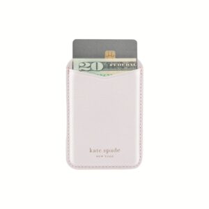 Kate Spade New York รุ่น Magnetic Card Holder - ที่เก็บบัตรติดหลังมือถือ - ลาย Pale Dogwood