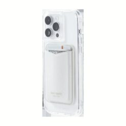 Kate Spade New York รุ่น Magnetic Card Holder - ที่เก็บบัตรติดหลังมือถือ - ลาย White Glitter