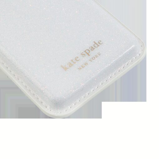 Kate Spade New York รุ่น Magnetic Card Holder - ที่เก็บบัตรติดหลังมือถือ - ลาย White Glitter - Image 7