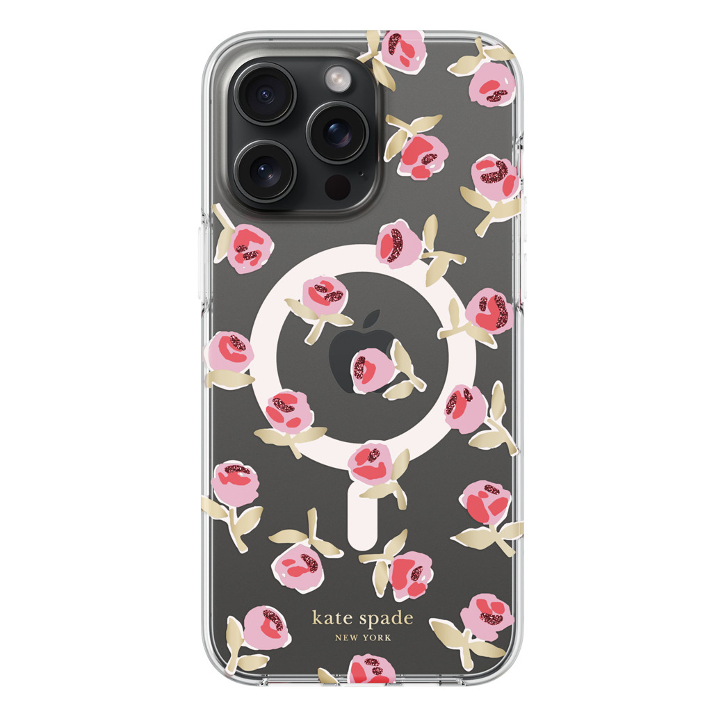 Kate Spade New York รุ่น Protective Hardshell for MagSafe - เคส iPhone 15 Pro Max - ลาย Ditsy Rose