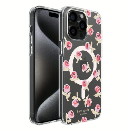 Kate Spade New York รุ่น Protective Hardshell for MagSafe - เคส iPhone 15 Pro Max - ลาย Ditsy Rose - Image 2