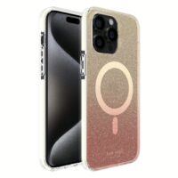 Kate Spade New York รุ่น Defensive Hardshell for MagSafe - เคส iPhone 15 Pro Max - ลาย Champagne Ombre Gold Glitter
