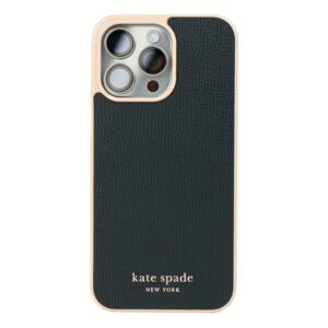 Kate Spade New York รุ่น Wrap - เคส iPhone 15 Pro Max - สี Black/Pale Vellum Bumper