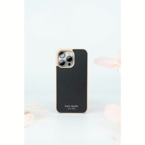 Kate Spade New York รุ่น Wrap - เคส iPhone 15 Pro Max - สี Black/Pale Vellum Bumper